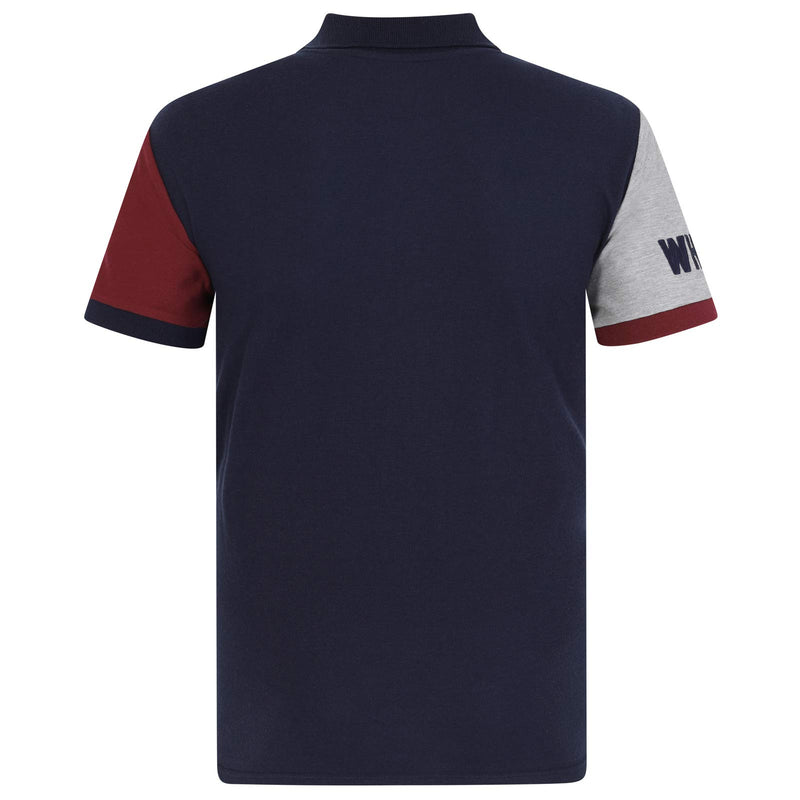 West Ham United Men’s Contrast Sleeve Golf Polo Shirt
