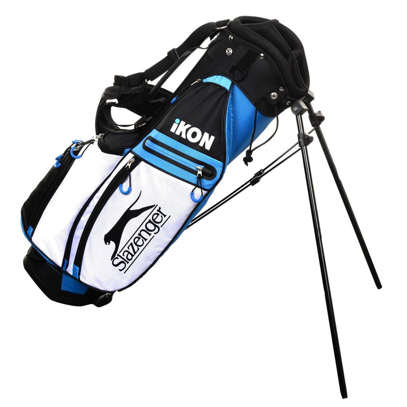 Slazenger Kids Ikon Golf Stand Bag Black/Blue One Size - Golf Gift