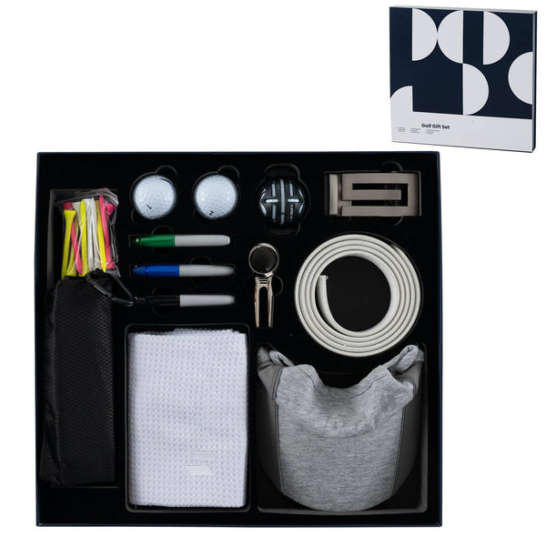 SPOTRAVEL Golf Accessories Set for Men/Women, Complete Golf Gift Set with Golf Balls, Golf Tees, Belt, Hat, Divot Tool, Towel, Ball Marker & Storage Bag, Golf Kit for Golf Lovers - Golf Gift