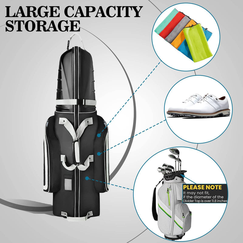 yamato Golf Travel Bag Golf Travel Case With Abs Hard Shell Top Travel Golf Bags For Airlines With Wheels For Golf Clubs Luggage Travel Bags,Great Golf Gift For Golfer - Golf Gift