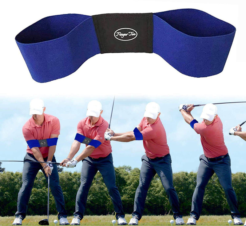 Jeantet Sport Golf Swing Armband Trainer Aid Grip Secret Arm Band Trainer Value Pack, Golf Training Aids Professional Motion Posture Correction For Men Women Kids (1 Pack Golf Swing Band-Blue) - Golf Gift