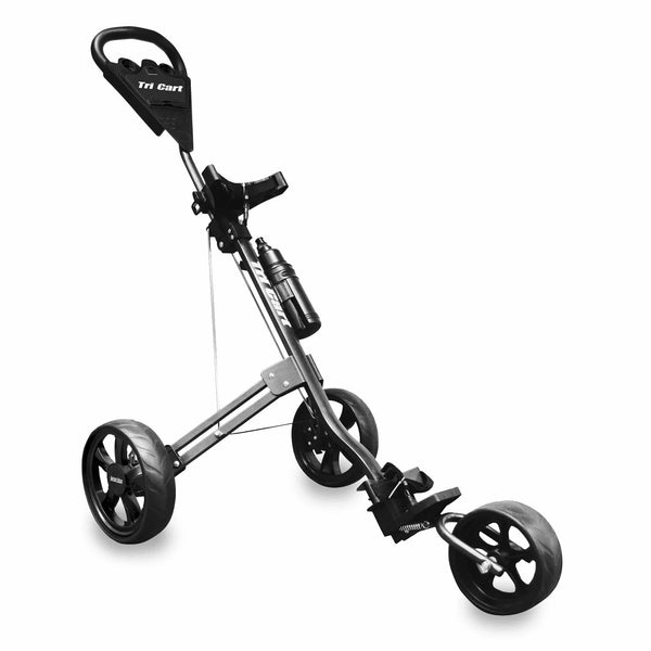 Longridge Golf Tri Cart 3 Wheel Mens Push/Pull Golf Trolley + Free Water Bottle - Golf Gift