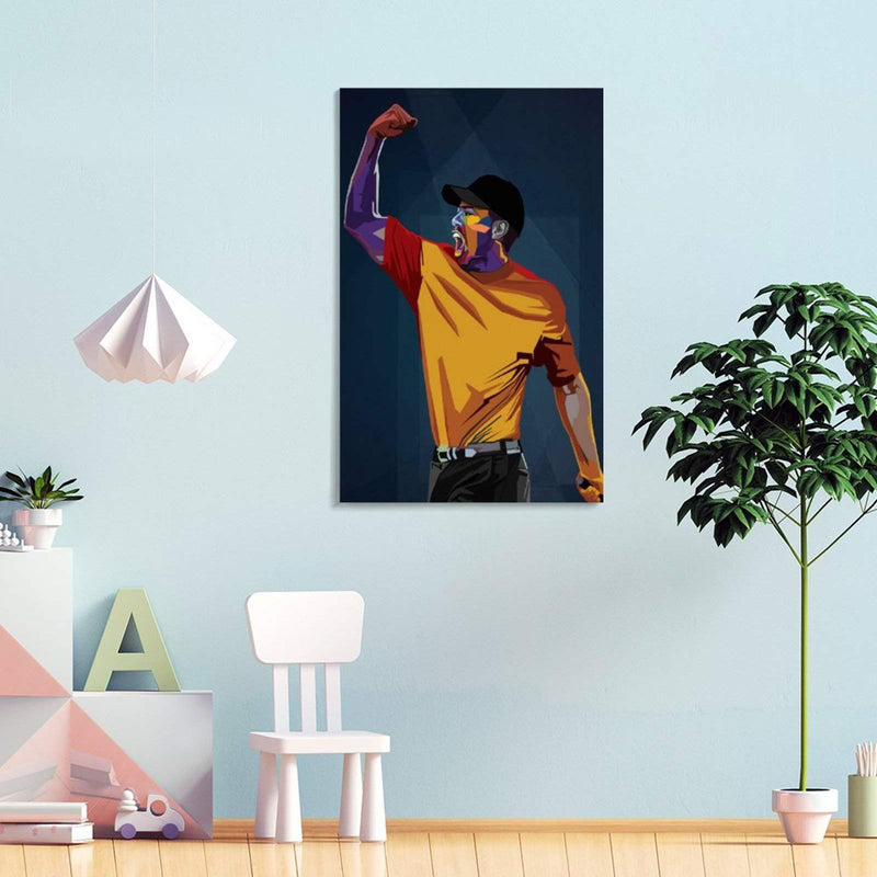 Tiger Woods Golf Poster Decorative Painting Canvas Wall Art Living Room Poster Bedroom Painting 08 x 12 inches (20 x 30 cm) - Golf Gift