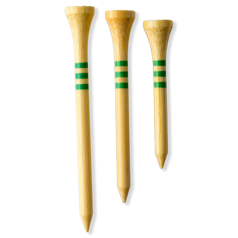 Bamboo Golf Tees Mixed Sizes | Strong Sustainable Biodegradable | 30pcs - Golf Gift