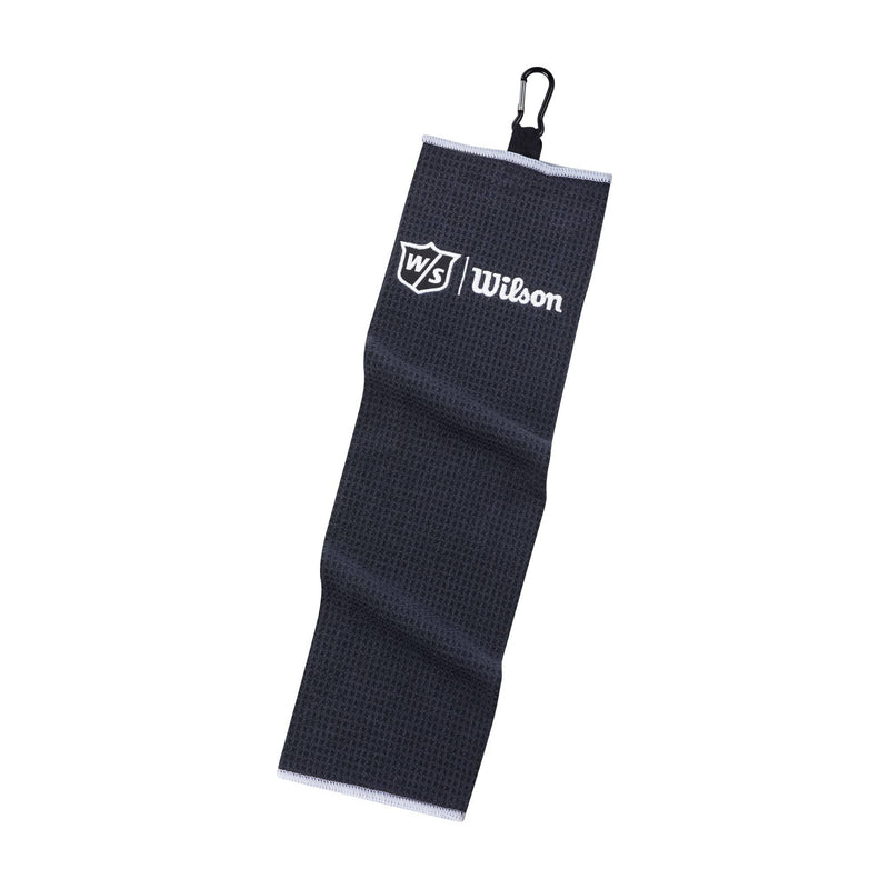 Wilson Staff Unisex Golf-Towel, Triple Folded, TRI FOLD, Microfibre, Black, One size fits all, WGA9000102 - Golf Gift