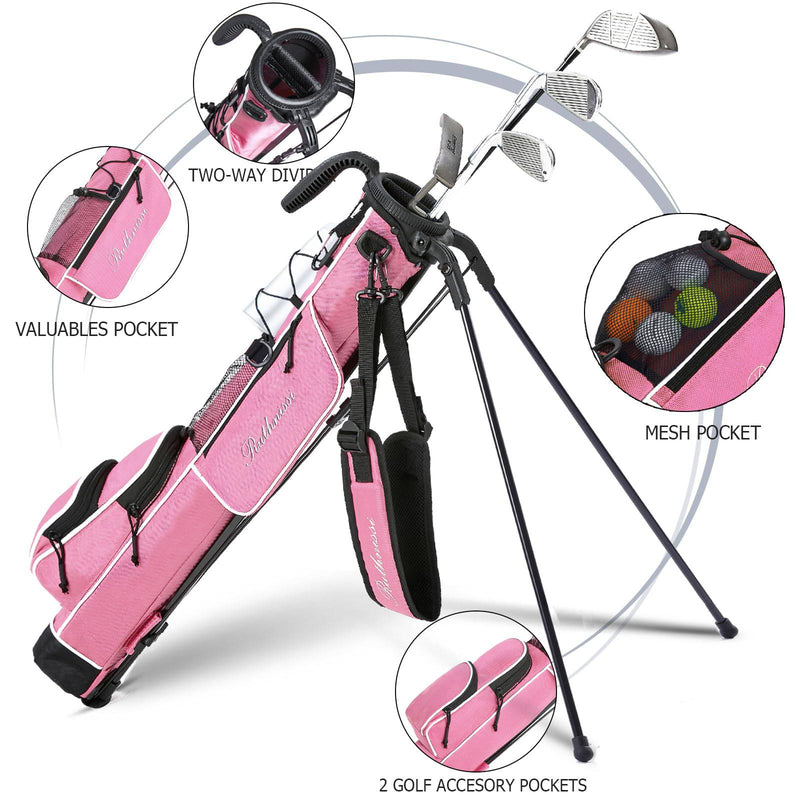 RUTHNISSI Golf Stand Bag, Lightweight Golf Easy Carry Bag with Padded Strap，Durable Pitch n Putt Golf Bag, Practice Ranger Sunday Golf Bag for Men&Women - Golf Gift