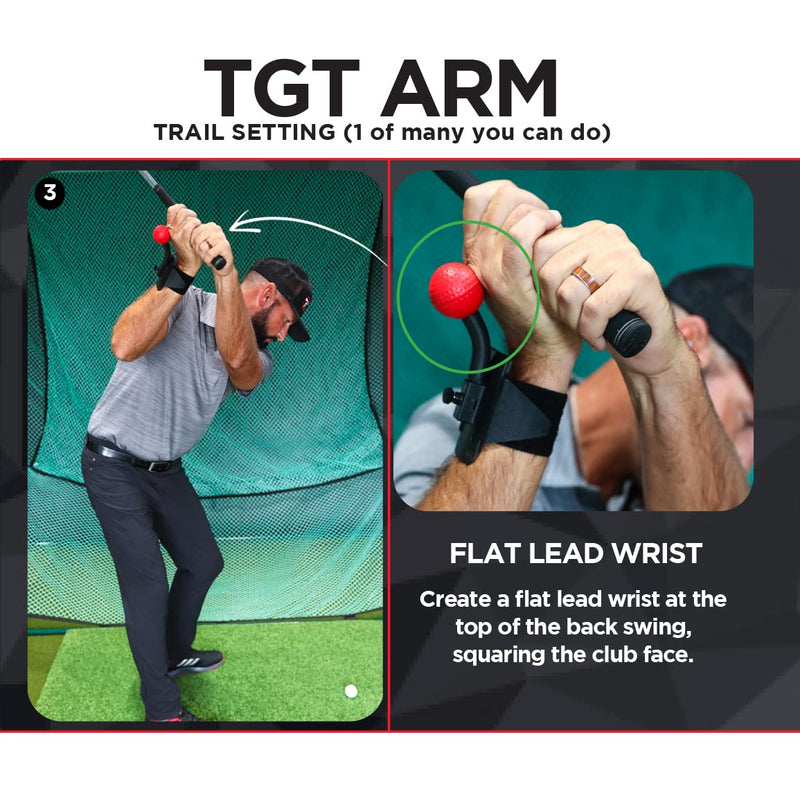 TOTAL GOLF TRAINER ARM Aid - To Improve Chipping, Pitching & Full Swing - Lead & Trail Hand/Wrist/Arm Movement To Control Club Face - Straight Lead Arm - Width In Trail Arm - Wrist Hinge & Create Lag - Golf Gift