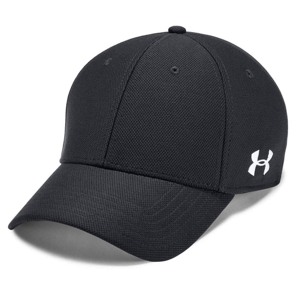 Under Armour Men's Blank Blitzing Men s Breathable Baseball Cap Adjustable with Embroidered Logo, Black White, M L UK - Golf Gift