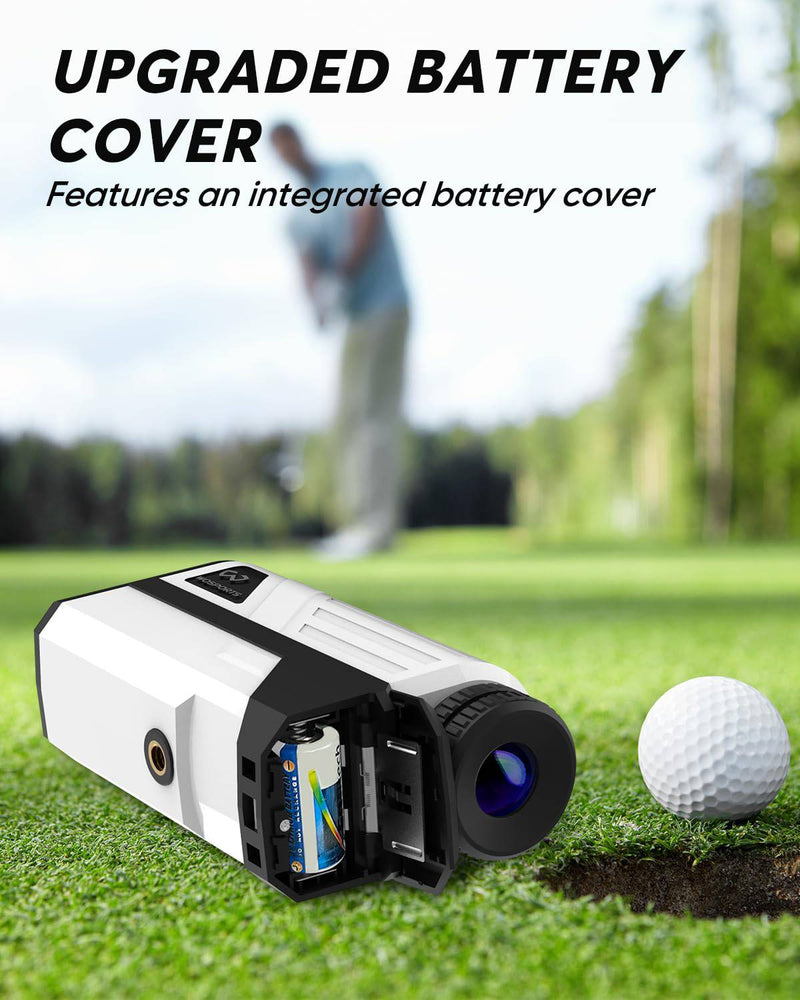 Wosports Golf Rangefinder, 800 Yards Laser Distance Finder with Slope, Flag-Lock with Vibration Distance/Speed/Angle Measurement, Upgraded Battery Cover - Golf Gift