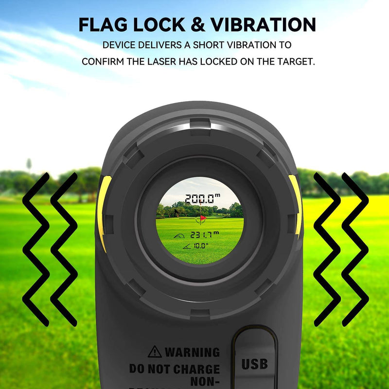 Golf Range Finder 660Yards Golf Laser Rangefinder with Flagpole-lock Vibration, Slope On/Off Switch for Tournament legal, High-Precision, Distance, Angle, Speed Measurement for Golfer Gift - Golf Gift