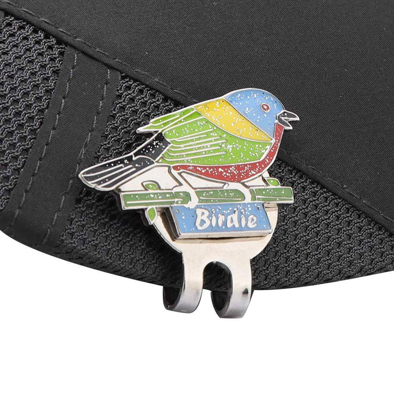 Dwawoo Golf Hat Clip, Animals & Insects Pattern Golf Ball Marker Stainless Steel Golf Cap Clamp(Bird) - Golf Gift