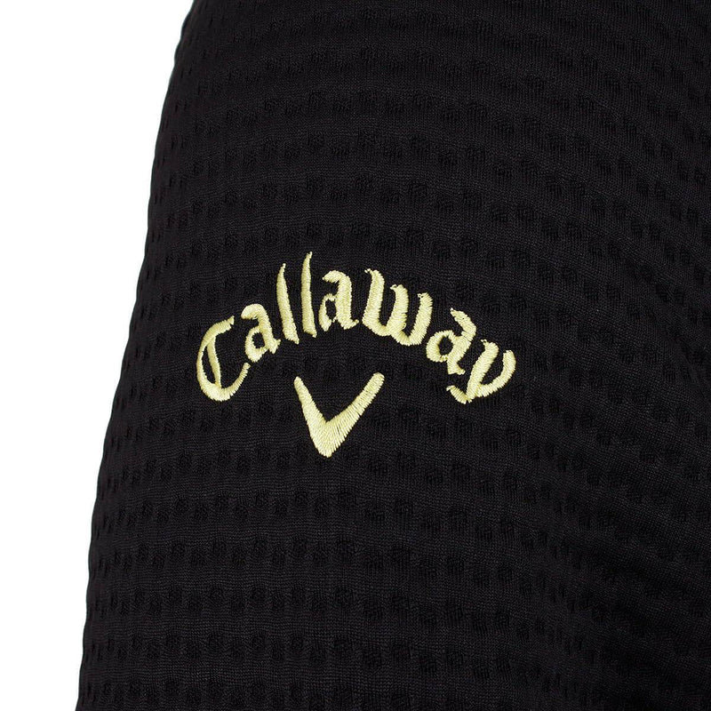 Callaway Golf Mens Midweight Textured Sweater - Caviar/Yellow Plum - L - Golf Gift