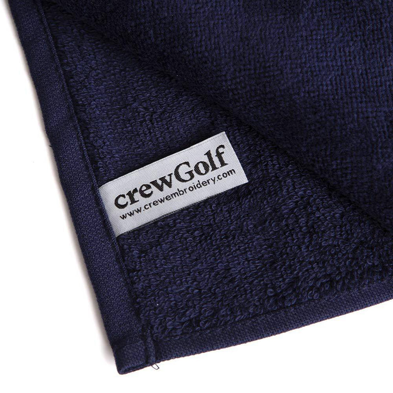 Personalised Golf Towel Navy Blue - Luxury Tri-Fold Any Name Towel Embroidered - Golf Gift