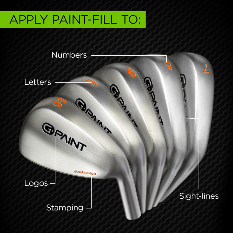 G-Paint Golf Club Paint 4-Pack - Touch-Up Paint to Personalise & Custom Paint-Fill Golf Clubs - Black, White, Red, Blue - Golf Gifts, Mens gifts, ladies gifts - Golf Gift