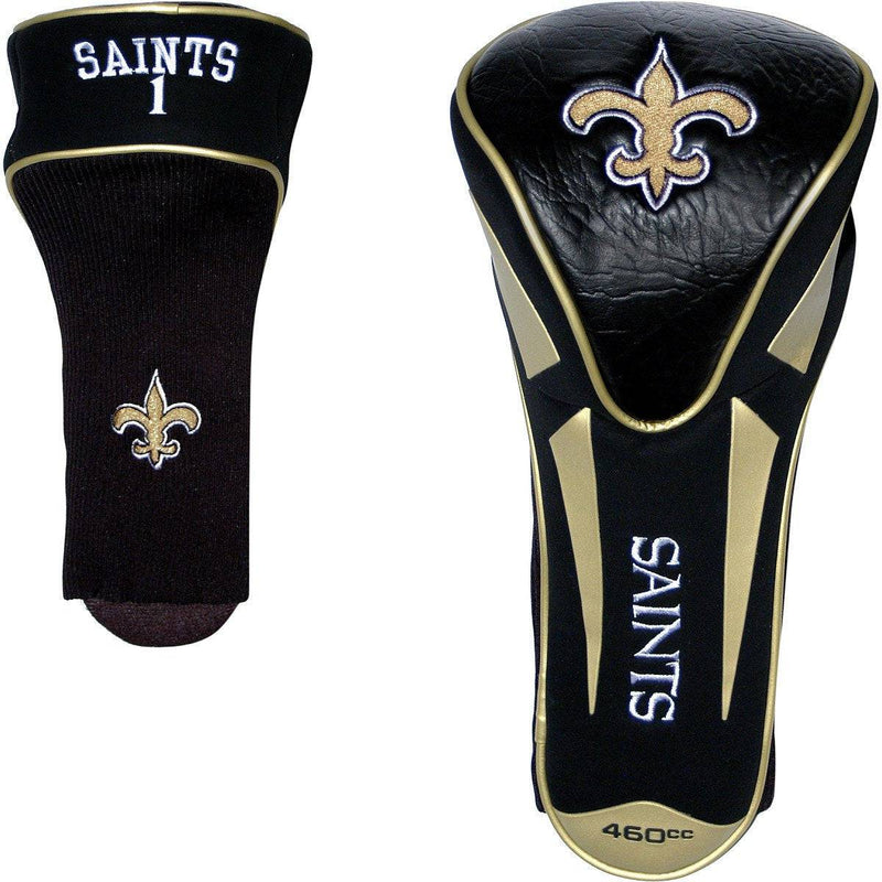 Team Golf NFL New Orleans Saints Single Apex Driver Head Cover Golf Club Single Apex Driver Headcover, Fits All Oversized Clubs, Truly Sleek Design - Golf Gift