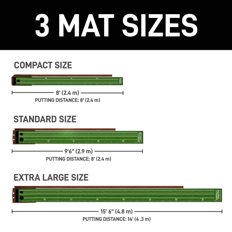 PERFECT PRACTICE Perfect Putting Mat - Official Putting Mat of Dustin Johnson, Compact Edition - Golf Gift