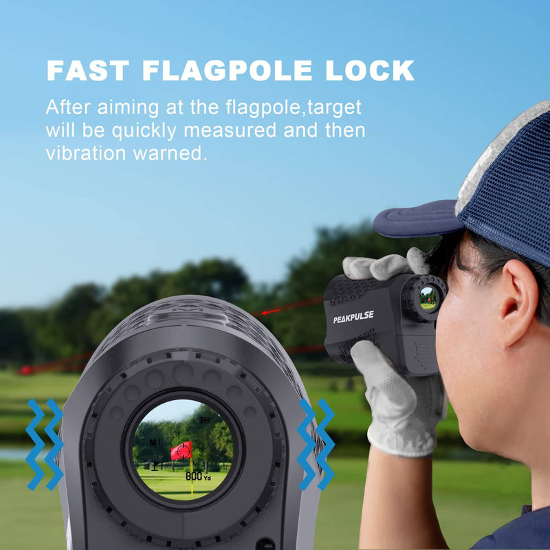 PeakPulse Golf Range Finder, KA600AG Rangefinder Golf 600 Yards Rangefinder with Slope Compensation, Flag-Lock, 6X Magnification, Continuous Measurement，3 Modes, for Golfers - Golf Gift