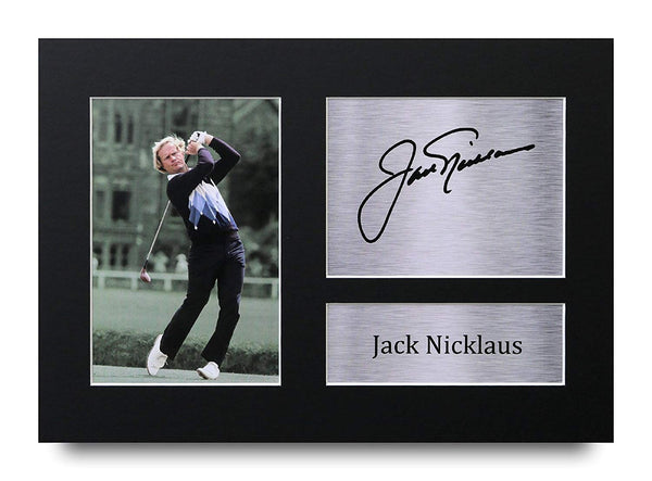 HWC Trading Jack Nicklaus Gift Signed A4 Printed Autograph Golf Gifts Photo Display - Golf Gift