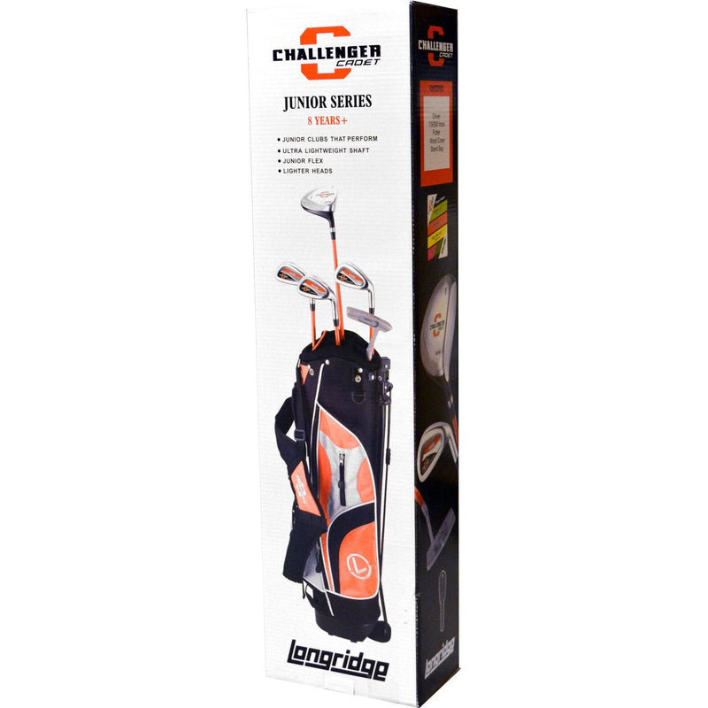 Longridge Junior Challenger Cadet Right Hand Golf Package Set - Orange, 8 Year Plus - Golf Gift