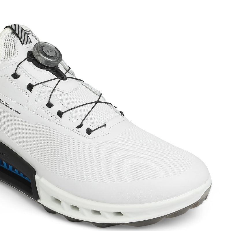 ECCO Men's Biom C4 Boa Gore-tex Waterproof Golf Shoe, White/Black, 6/6.5 UK - Golf Gift