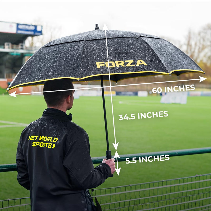 FORZA Sport Umbrellas | 60" Double Layered Canopy With a Locking Button For Instant Opening (FORZA Umbrella, Pack of 1) - Golf Gift