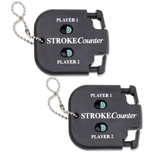 2 Packs Golf Score Indicator 2 Player Stroke Counter Handheld Scorer, Mini Digits Square Golf Square Handy Count Shot Outdoor Sport Clicker with Keychain for Golf Game Scorekeeper Golf Gadgets - Golf Gift