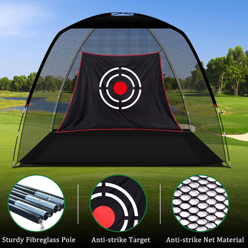 KAIDIDA Golf Practice Hitting Nets for Backyard Driving Indoor Use Heavy Duty Practice Golf Driving Nets for Backyard Premium Portable Golf Impact Nets Cages with Frame for Men Women - Golf Gift