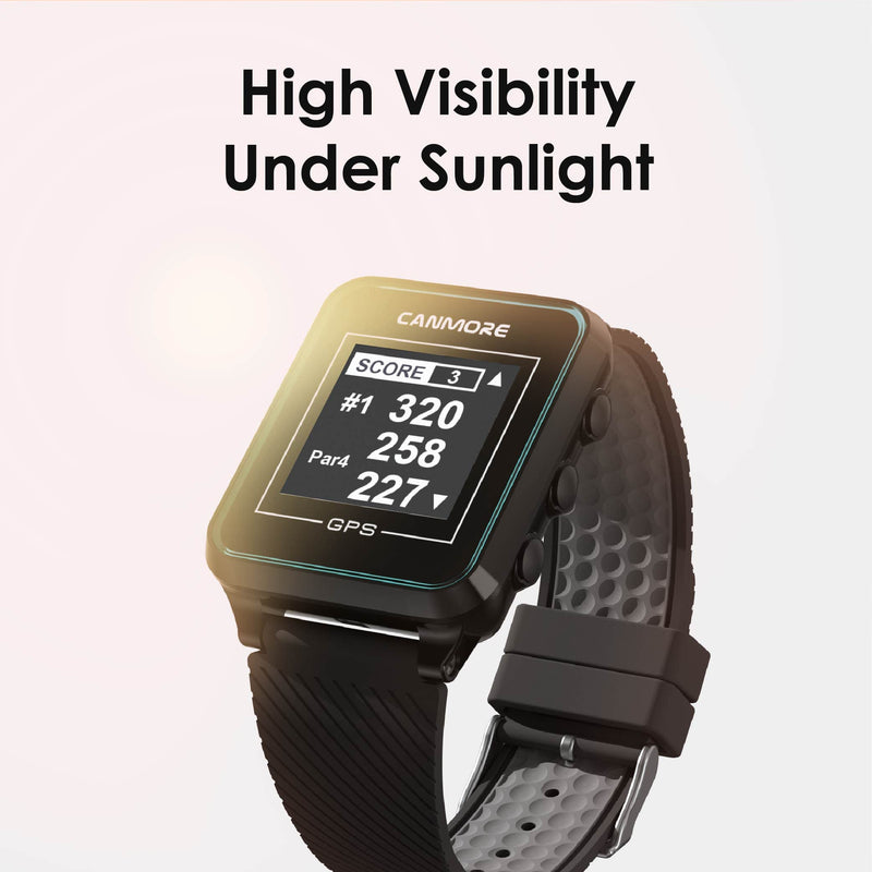 CANMORE TW356 Golf GPS Watch for Men and Women, Free Update 41,000+ Preloaded Courses Worldwide, High Contrast LCD Display, Upgrade IC Chip, Lightweight Essential Accessory for Golfers, Turquoise - Golf Gift