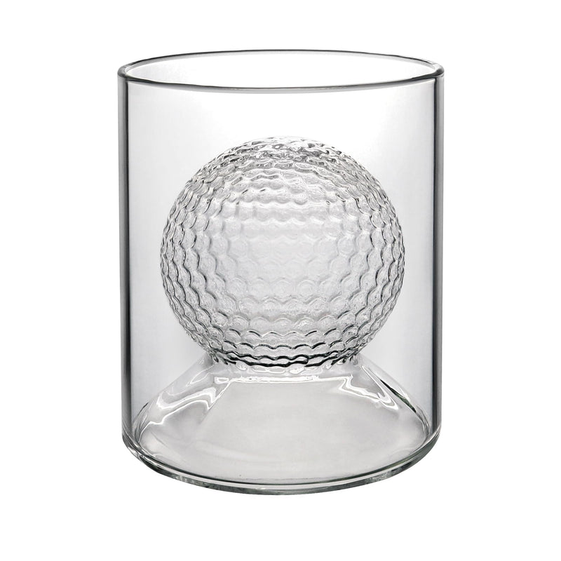 Whiskey Glasses, 160ML/280ML Dual Purpose Rum Glasses, Golf Gifts for Mens Golfers, Embedded Golf Ball Shape Whisky Glass Rock Glasses Perfect Drinking Tumblers for Home Bar Party Birthday Golf Gifts