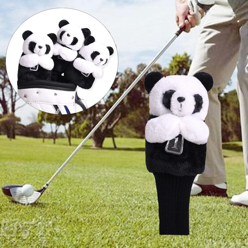 Sharplace Golf Club Head Cover Panda Shaped Protective Driver Animal Headcover for Men Women - Golf Gift