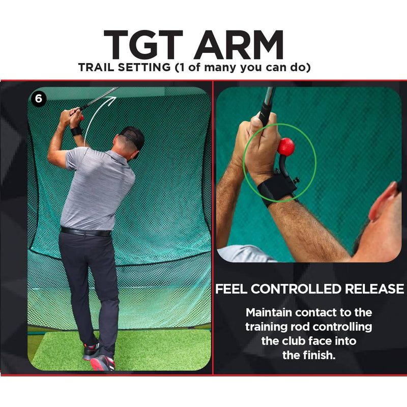 TOTAL GOLF TRAINER ARM Aid - To Improve Chipping, Pitching & Full Swing - Lead & Trail Hand/Wrist/Arm Movement To Control Club Face - Straight Lead Arm - Width In Trail Arm - Wrist Hinge & Create Lag - Golf Gift