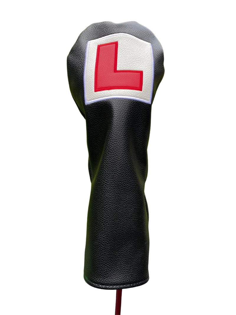 Driver Head Cover. Novelty Golf Club head covers. Golf gifts. PU Leather. (L Plate) - Golf Gift