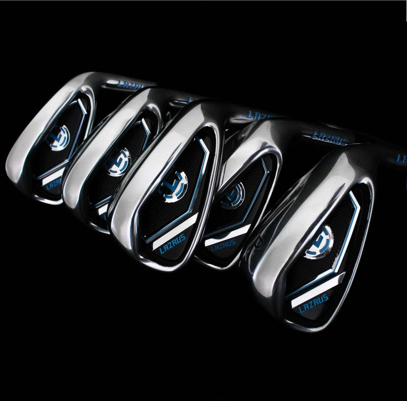 LAZRUS GOLF Premium Golf Irons Set for Men (4,5,6,7,8,9) Steel Shaft Regular Flex Golf Clubs - Great Golf Gift for Beginner (RH, 4-PW Set, 7 pcs) - Golf Gift