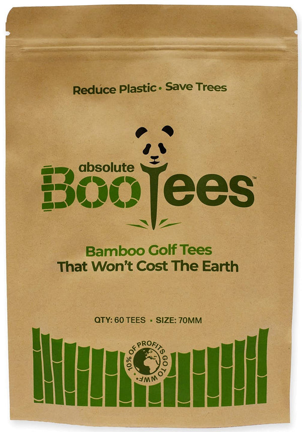 absolute BooTees® Bamboo Golf Tees Strong Biodegradable Sustainable 70mm 30 | 60 | 100 pcs - Golf Gift