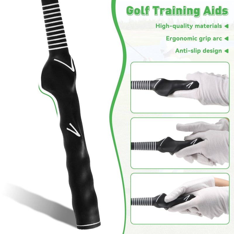 sdhiiolp Golf Training Aid Telescopic Golf Swing Trainer Practical Golf Grip Training Aid Correcting Gesturer Training Aid for Beginner Outdoor or Indoor Practice Tempo Chipping Hitting Training - Golf Gift