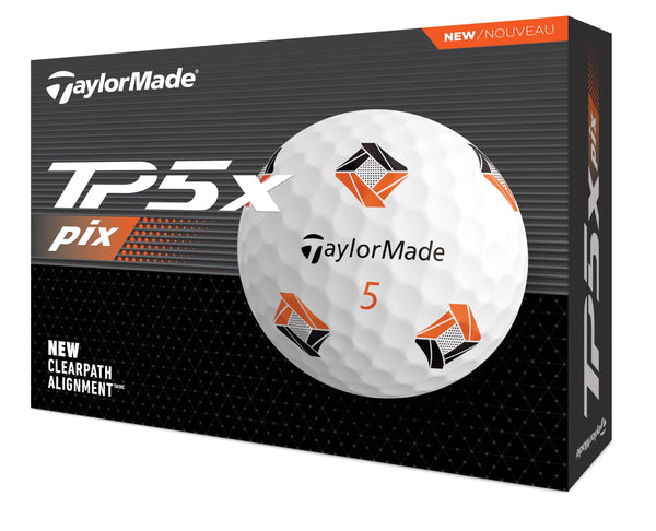 TaylorMade TM24 TP5x pix Golf Balls 12 Ball Pack White - Golf Gift