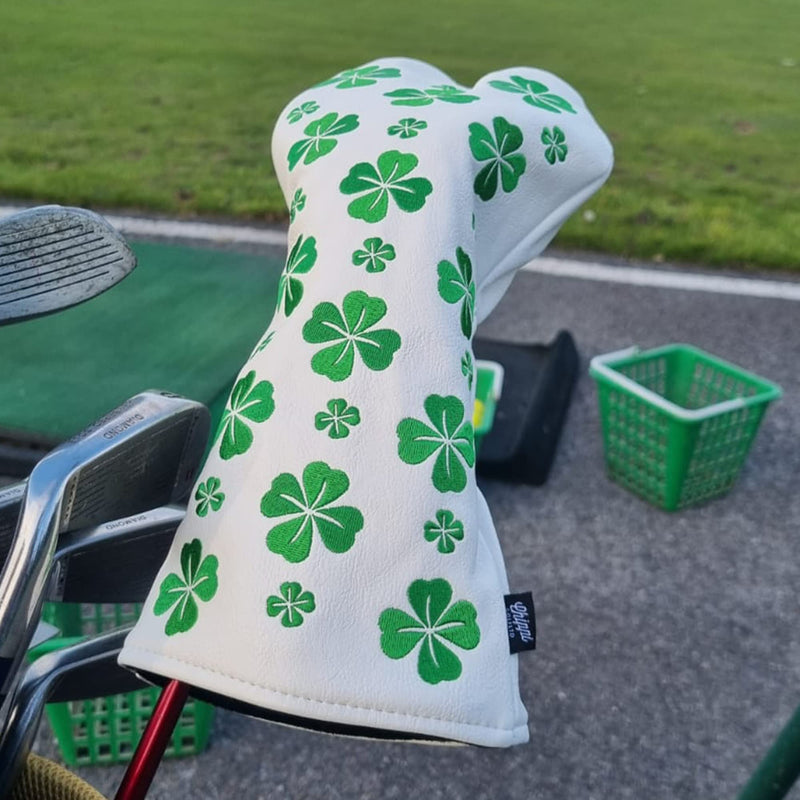 The Luck Of The Irish Golf Club Headcovers by Chippi Golf, Driver, Fairway Wood and Hybrid, Fits All Major Brands, Embroidered, Waterproof, Durable PU Leather With A Soft Inner Lining (Fairway Wood) - Golf Gift