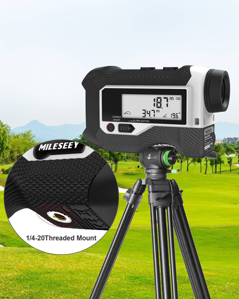 MiLESEEY Golf Range Finder 875 Yds with Slope Switch, Flag Lock & Vibration, Tripod Mount, 2’’LCD Display Screen, ±0.55Yd Accuracy,Tournament Legal Range finder Golf, Continuous Scan - Golf Gift