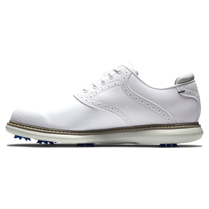 FootJoy Men's FJ Traditions Golf Shoes, White, 9 UK - Golf Gift