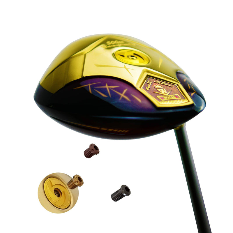 Japan Wazaki Cyclone IIIs Titanium Close Face Draw Driver Golf Club with Headcover,14K Gold Finish,11.5 Degree,50g Graphite 260 CPM Shaft,Regular Flex,500cc unconfirming Size,High COR Maraging Steel - Golf Gift