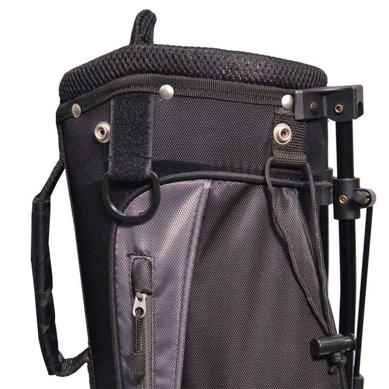 Longridge 6" WEEKEND Golf Stand Bag Black SILVER - Golf Gift