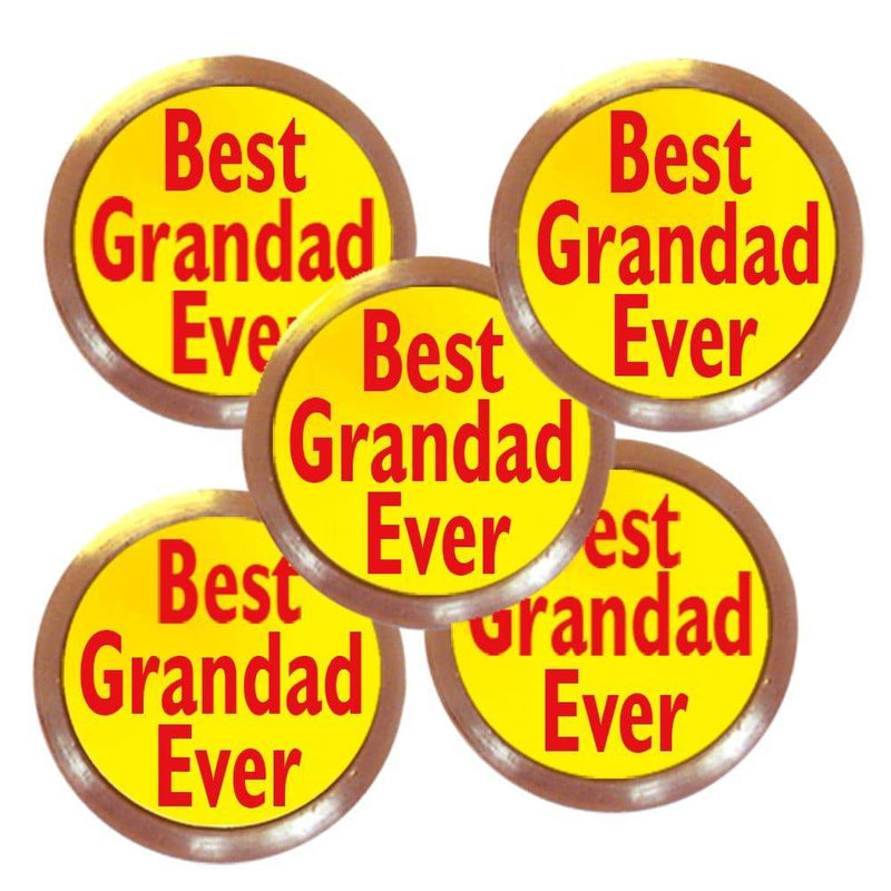 Personalised Flat Golf Ball Markers (Gold Coloured, Gold on Black) - Golf Gift