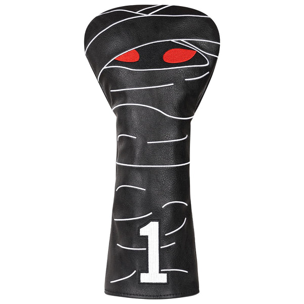 Golf Club Head covers for Driver 460CC DR #1 Black PU Leather Mummy Design Elastic Closure - Golf Gift