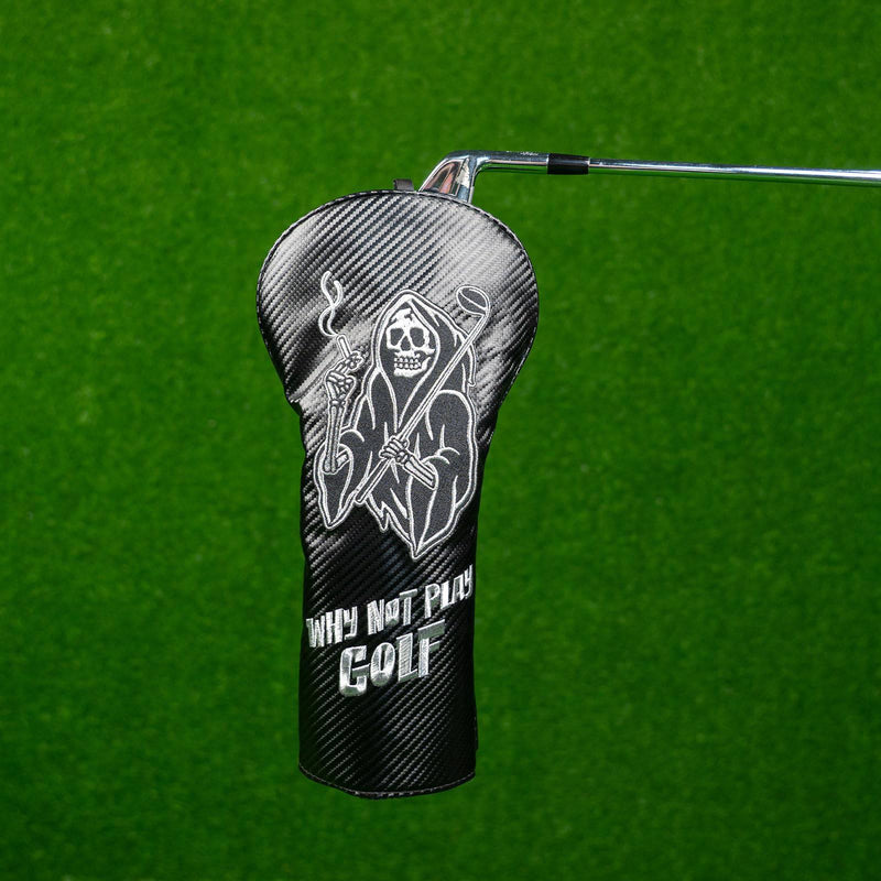 Craftsman Golf Skull Driver Headcover Fits up to 460cc Head with Strong Magnetic Buckle (Silver) - Golf Gift