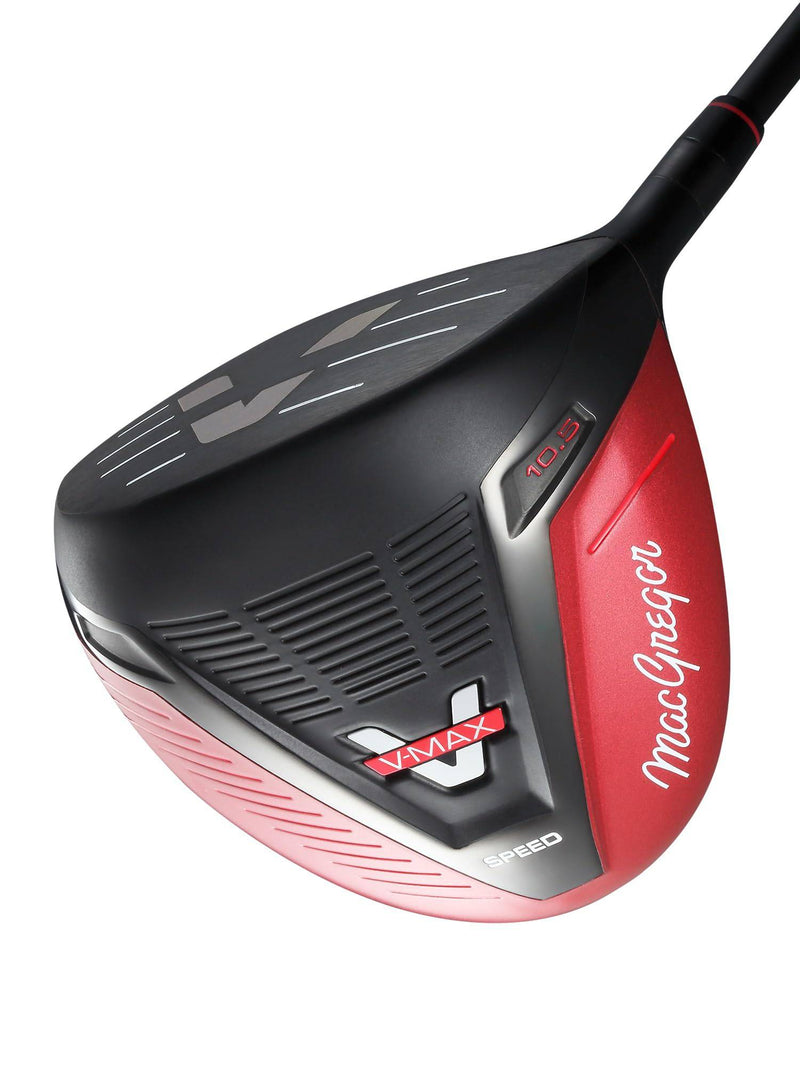 MacGregor V-Max Speed Lightweight Driver Golf Club, 10.5 or 12 Degree, Mens Right Hand, Red - Golf Gift