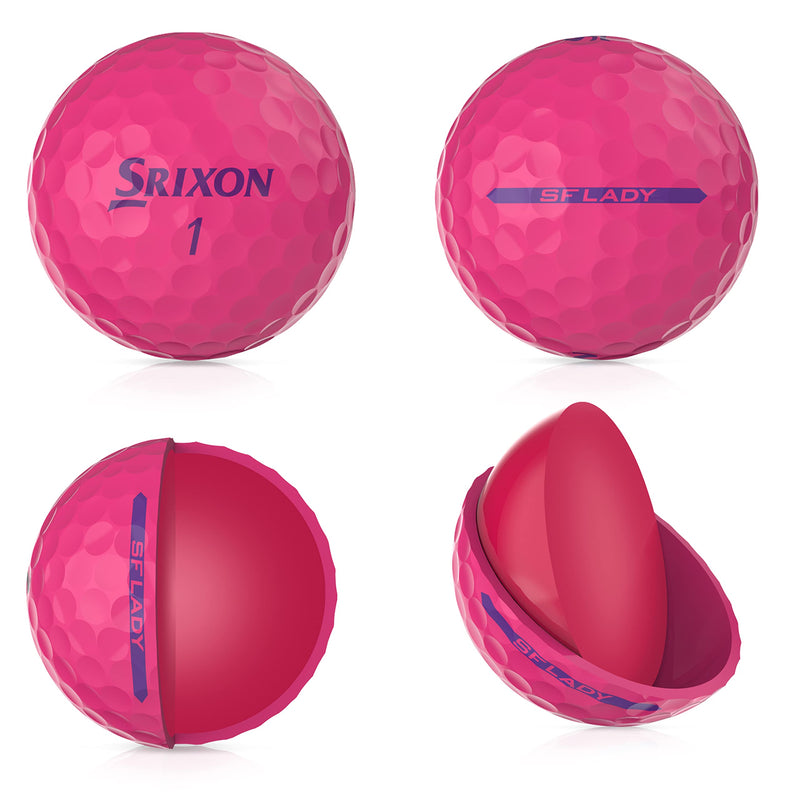 Srixon Soft Feel Lady 8 - Dozen Golf Balls fro Women - Distance and Low Compression Golf Balls - Golf Gifts and Golf Accessories, PASSION PINK - Golf Gift