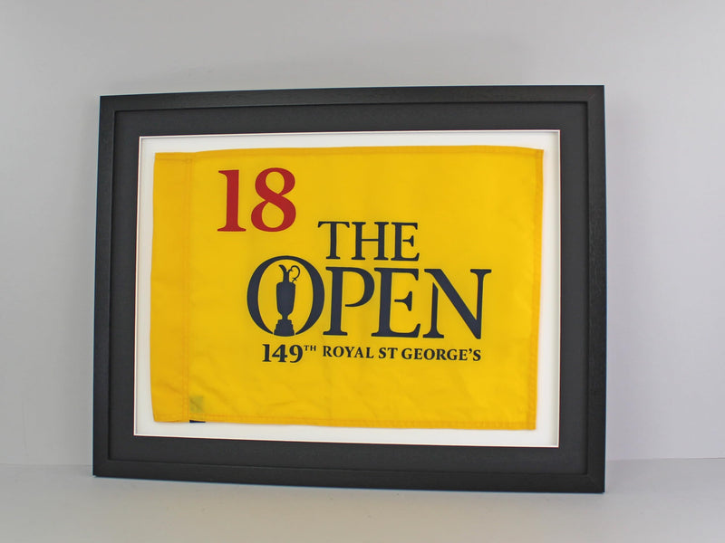 Flag Display Frame. Frame size: 45.5x60cm. Perfect for Golf Flags and other flag memorabilia | The Open | Golf Championship | The Masters (Walnut Frame) - Golf Gift