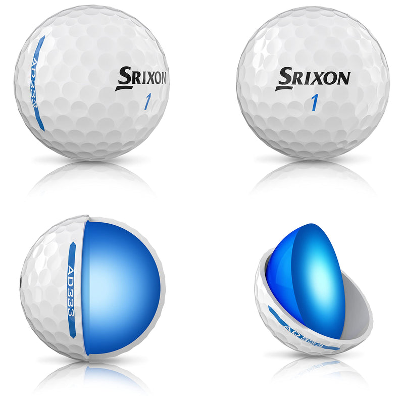 Srixon AD333 Golf Ball, Men, White, 12 Balls - Golf Gift