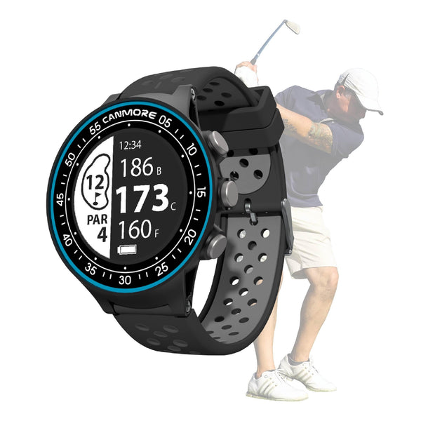 CANMORE TW411 Golf GPS Watch with Fitness Tracker, 41,000+ Free Preloaded Worldwide Course, Upgraded IC Chip, Blue - Golf Gift