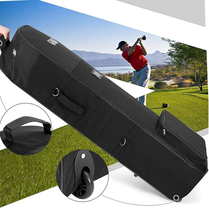 Holdfiturn Padded Golf Bag Travel Waterproof Golf Club Bag Golf Travel Bags Golf Bag Cover 130x25x36cm Golf Carry Bag with Wheels for Golf GearTransportation - Golf Gift